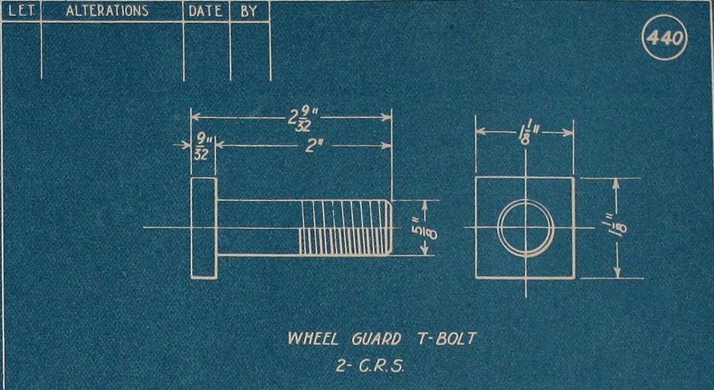 An illustration from Blueprint reading; a practical manual of instruction in blueprint reading through the analysis of typical plates with reference to mechanical drawing conventions and methods, the laws of projection, etc, 1919, leaf 42