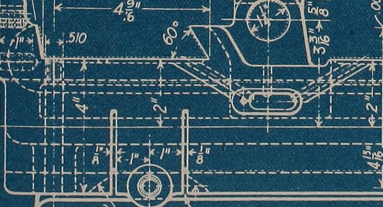 An illustration from Blueprint reading; a practical manual of instruction in blueprint reading through the analysis of typical plates with reference to mechanical drawing conventions and methods, the laws of projection, etc, 1919, leaf 54