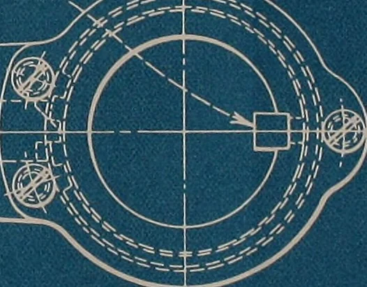 An illustration from Blueprint reading; a practical manual of instruction in blueprint reading through the analysis of typical plates with reference to mechanical drawing conventions and methods, the laws of projection, etc, 1919, leaf 82