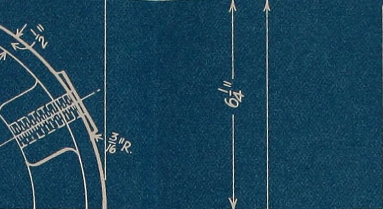 An illustration from Blueprint reading; a practical manual of instruction in blueprint reading through the analysis of typical plates with reference to mechanical drawing conventions and methods, the laws of projection, etc, 1919, leaf 88