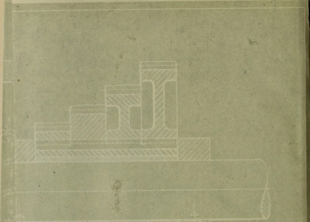 An illustration from Blueprint reading; a practical manual of instruction in blueprint reading through the analysis of typical plates with reference to mechanical drawing conventions and methods, the laws of projection, etc, 1919, leaf 103