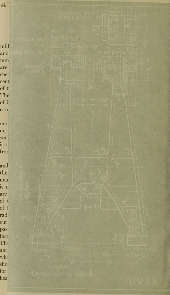 An illustration from Blueprint reading; a practical manual of instruction in blueprint reading through the analysis of typical plates with reference to mechanical drawing conventions and methods, the laws of projection, etc, 1919, leaf 177