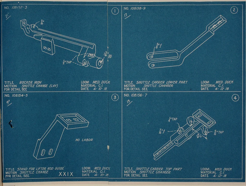 An illustration from Blueprint reading; a practical manual of instruction in blueprint reading through the analysis of typical plates with reference to mechanical drawing conventions and methods, the laws of projection, etc, 1919, leaf 182