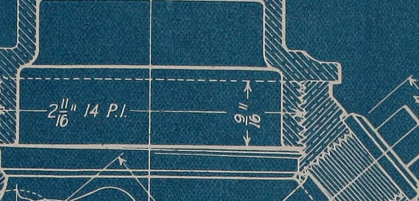 An illustration from Blueprint reading; a practical manual of instruction in blueprint reading through the analysis of typical plates with reference to mechanical drawing conventions and methods, the laws of projection, etc, 1919, leaf 196