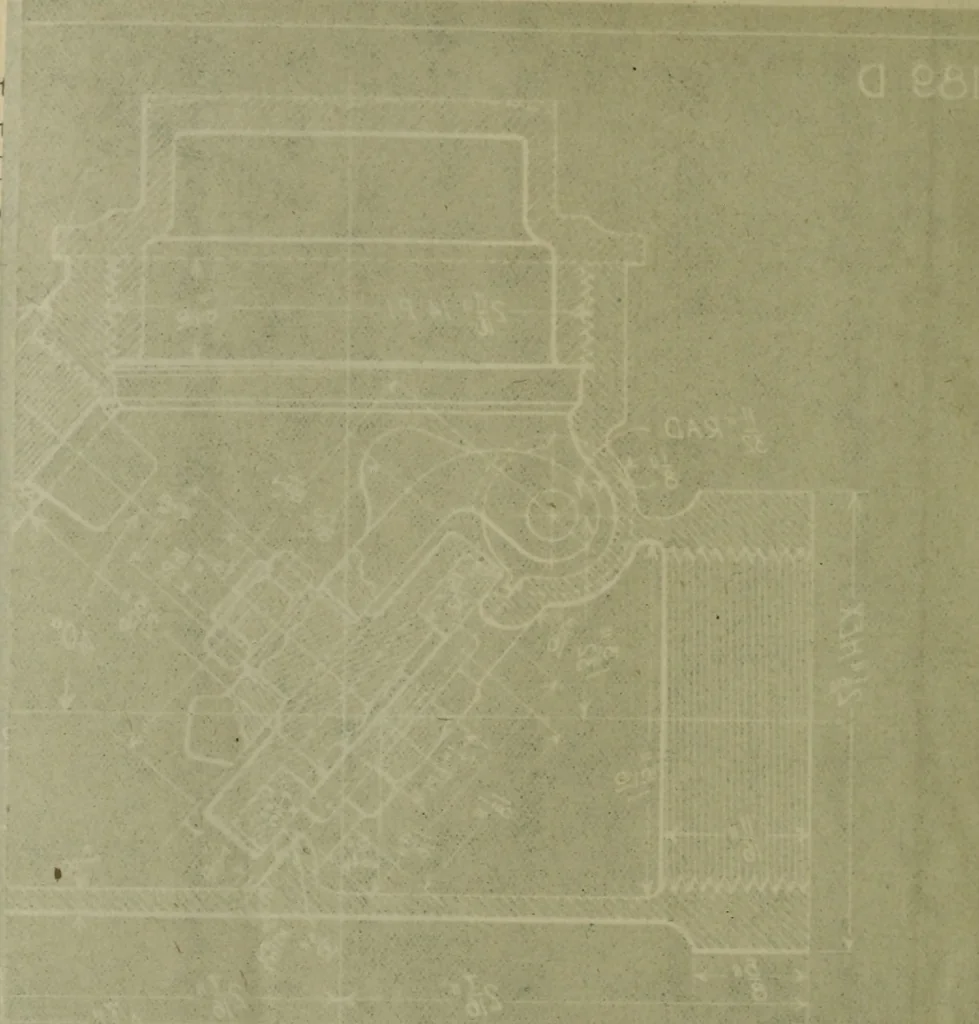 An illustration from Blueprint reading; a practical manual of instruction in blueprint reading through the analysis of typical plates with reference to mechanical drawing conventions and methods, the laws of projection, etc, 1919, leaf 197