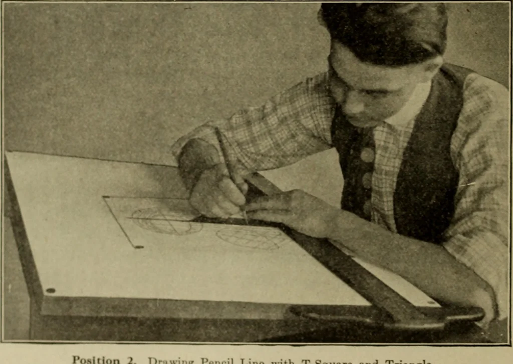 An illustration from Blueprint reading; a practical manual of instruction in blueprint reading through the analysis of typical plates with reference to mechanical drawing conventions and methods, the laws of projection, etc, 1919, leaf 243