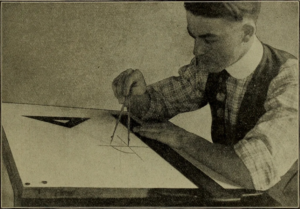 An illustration from Blueprint reading; a practical manual of instruction in blueprint reading through the analysis of typical plates with reference to mechanical drawing conventions and methods, the laws of projection, etc, 1919, leaf 244