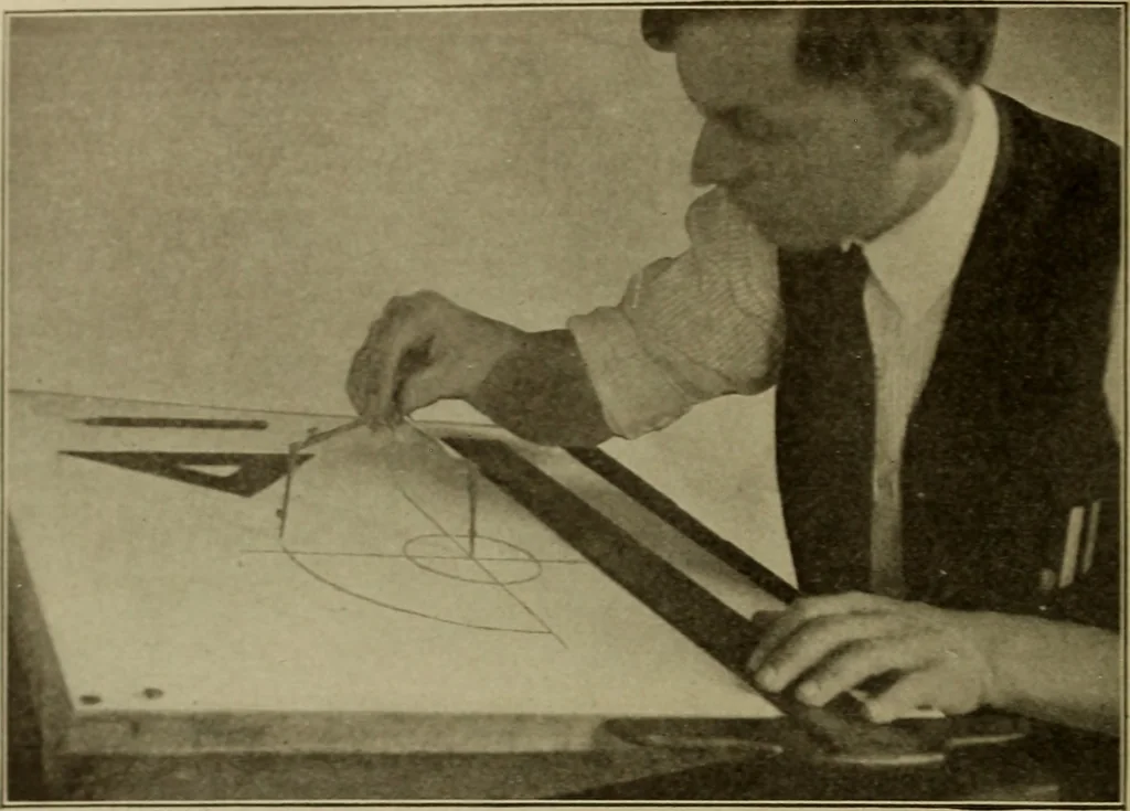 An illustration from Blueprint reading; a practical manual of instruction in blueprint reading through the analysis of typical plates with reference to mechanical drawing conventions and methods, the laws of projection, etc, 1919, leaf 245