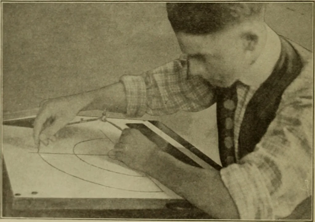 An illustration from Blueprint reading; a practical manual of instruction in blueprint reading through the analysis of typical plates with reference to mechanical drawing conventions and methods, the laws of projection, etc, 1919, leaf 245