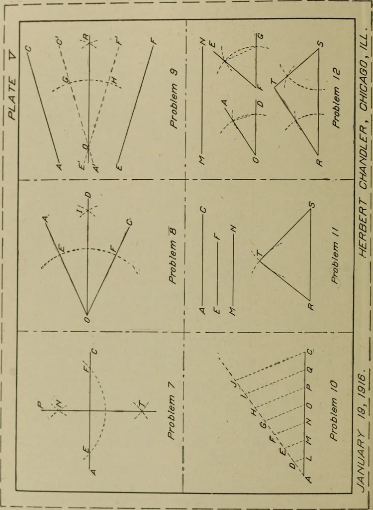 An illustration from Blueprint reading; a practical manual of instruction in blueprint reading through the analysis of typical plates with reference to mechanical drawing conventions and methods, the laws of projection, etc, 1919, leaf 281