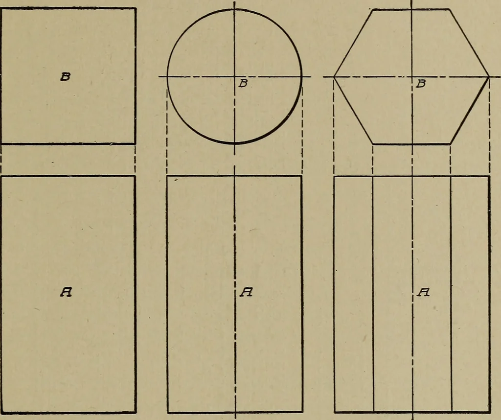 An illustration from Blueprint reading; a practical manual of instruction in blueprint reading through the analysis of typical plates with reference to mechanical drawing conventions and methods, the laws of projection, etc, 1919, leaf 304
