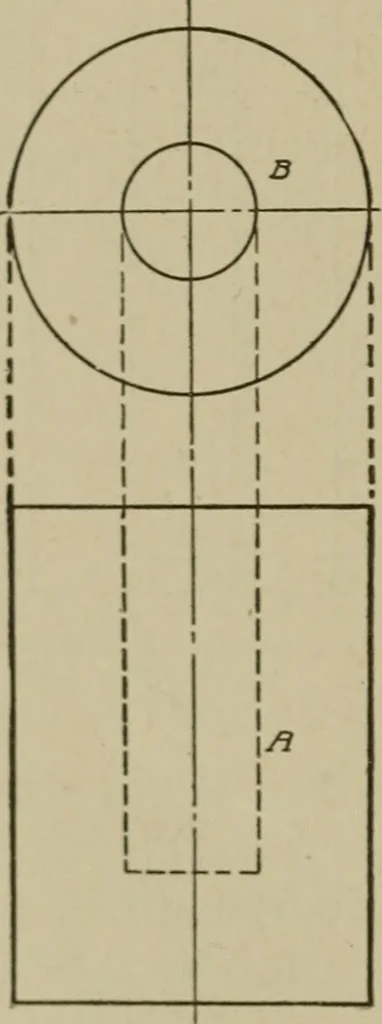 An illustration from Blueprint reading; a practical manual of instruction in blueprint reading through the analysis of typical plates with reference to mechanical drawing conventions and methods, the laws of projection, etc, 1919, leaf 305