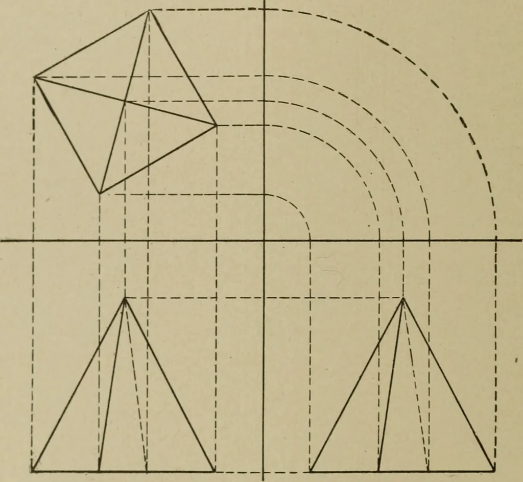 An illustration from Blueprint reading; a practical manual of instruction in blueprint reading through the analysis of typical plates with reference to mechanical drawing conventions and methods, the laws of projection, etc, 1919, leaf 313