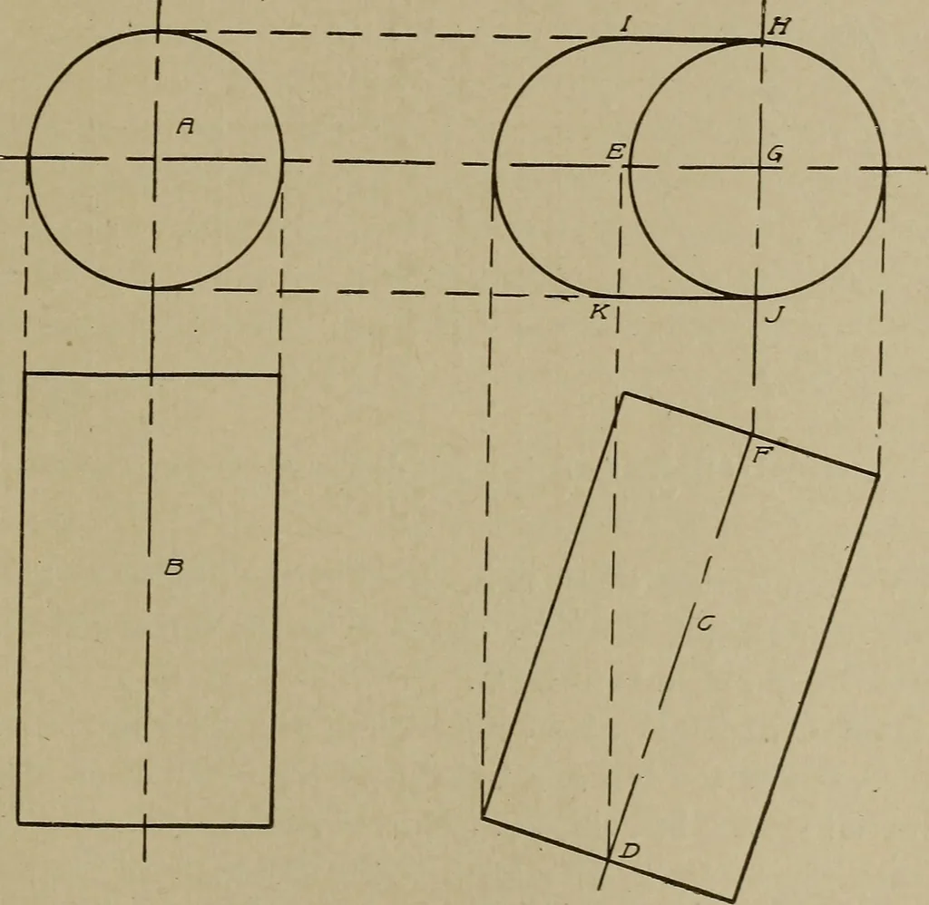An illustration from Blueprint reading; a practical manual of instruction in blueprint reading through the analysis of typical plates with reference to mechanical drawing conventions and methods, the laws of projection, etc, 1919, leaf 314