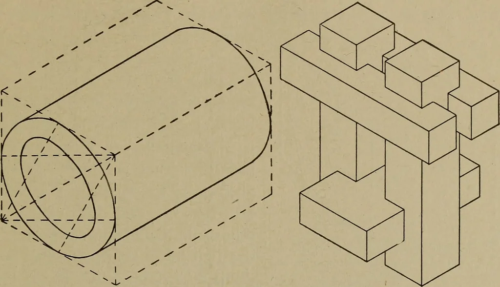 An illustration from Blueprint reading; a practical manual of instruction in blueprint reading through the analysis of typical plates with reference to mechanical drawing conventions and methods, the laws of projection, etc, 1919, leaf 344