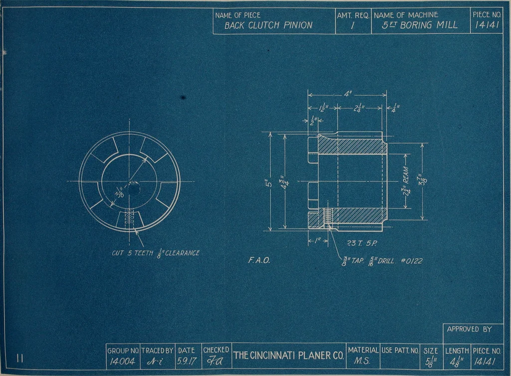 An illustration from Blueprint reading; a practical manual of instruction in blueprint reading through the analysis of typical plates with reference to mechanical drawing conventions and methods, the laws of projection, etc, 1919, leaf 36