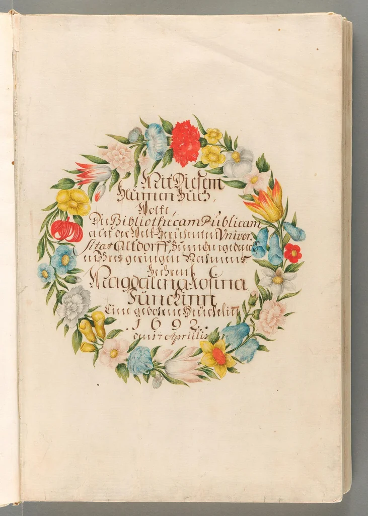 An illustration from Blumenbuch, 1692, leaf 5