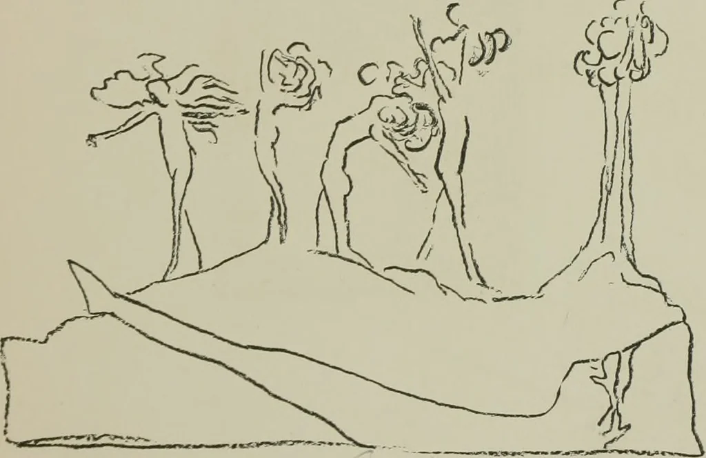 An illustration from Exhibition of paintings, drawings and sculpture. [electronic resource] : Tuesday, March 23d to Saturday, April 24th, 1915, 1915, leaf 12