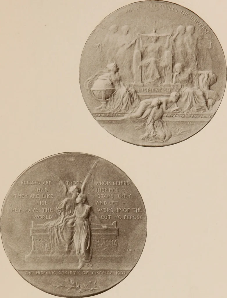 An illustration from The work of Emil Fuchs [electronic resource] : illustrating some of his representative paintings, sculpture, medals and studies. Issued on the occasion of an exhibition of his works under the auspices of Messrs. Cartier, February 7th to March 5th,1921. New York city, 1921, leaf 102