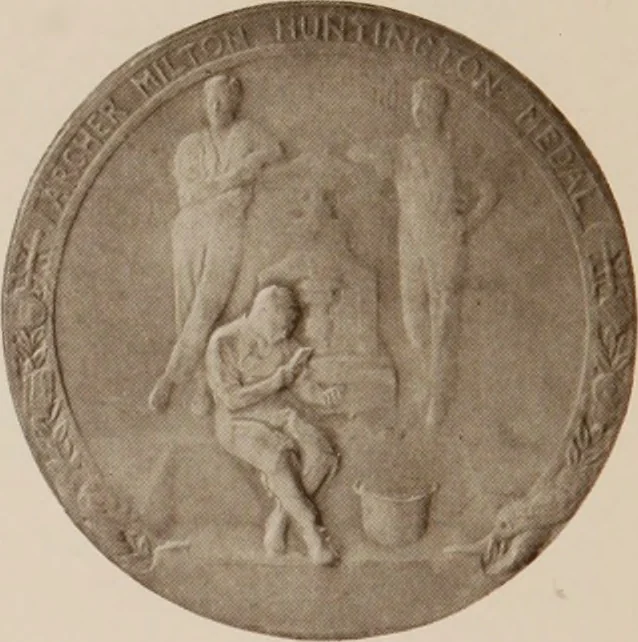 An illustration from The work of Emil Fuchs [electronic resource] : illustrating some of his representative paintings, sculpture, medals and studies. Issued on the occasion of an exhibition of his works under the auspices of Messrs. Cartier, February 7th to March 5th,1921. New York city, 1921, leaf 105