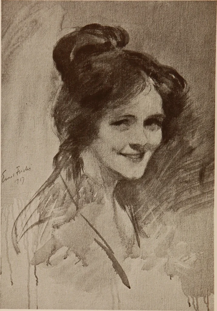 An illustration from The work of Emil Fuchs [electronic resource] : illustrating some of his representative paintings, sculpture, medals and studies. Issued on the occasion of an exhibition of his works under the auspices of Messrs. Cartier, February 7th to March 5th,1921. New York city, 1921, leaf 113