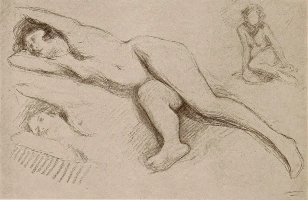 An illustration from The work of Emil Fuchs [electronic resource] : illustrating some of his representative paintings, sculpture, medals and studies. Issued on the occasion of an exhibition of his works under the auspices of Messrs. Cartier, February 7th to March 5th,1921. New York city, 1921, leaf 127