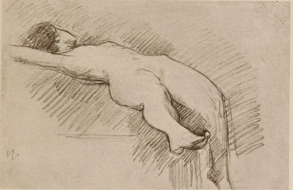 An illustration from The work of Emil Fuchs [electronic resource] : illustrating some of his representative paintings, sculpture, medals and studies. Issued on the occasion of an exhibition of his works under the auspices of Messrs. Cartier, February 7th to March 5th,1921. New York city, 1921, leaf 128