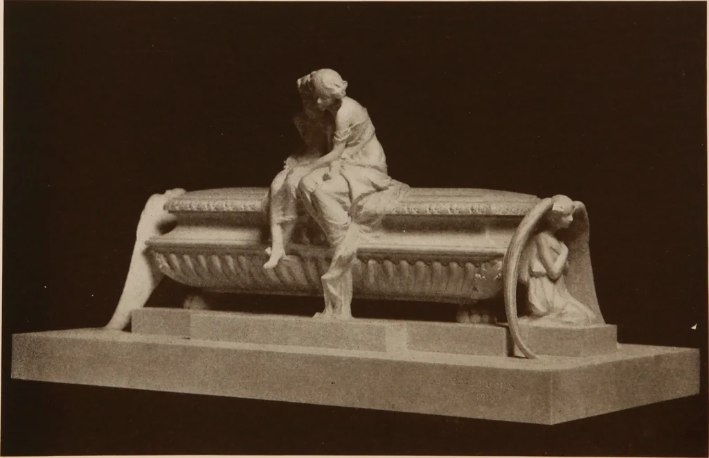 An illustration from The work of Emil Fuchs [electronic resource] : illustrating some of his representative paintings, sculpture, medals and studies. Issued on the occasion of an exhibition of his works under the auspices of Messrs. Cartier, February 7th to March 5th,1921. New York city, 1921, leaf 17