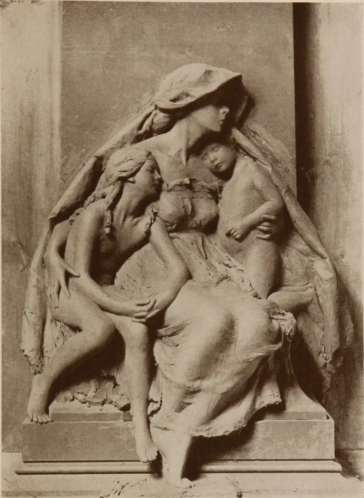 An illustration from The work of Emil Fuchs [electronic resource] : illustrating some of his representative paintings, sculpture, medals and studies. Issued on the occasion of an exhibition of his works under the auspices of Messrs. Cartier, February 7th to March 5th,1921. New York city, 1921, leaf 26