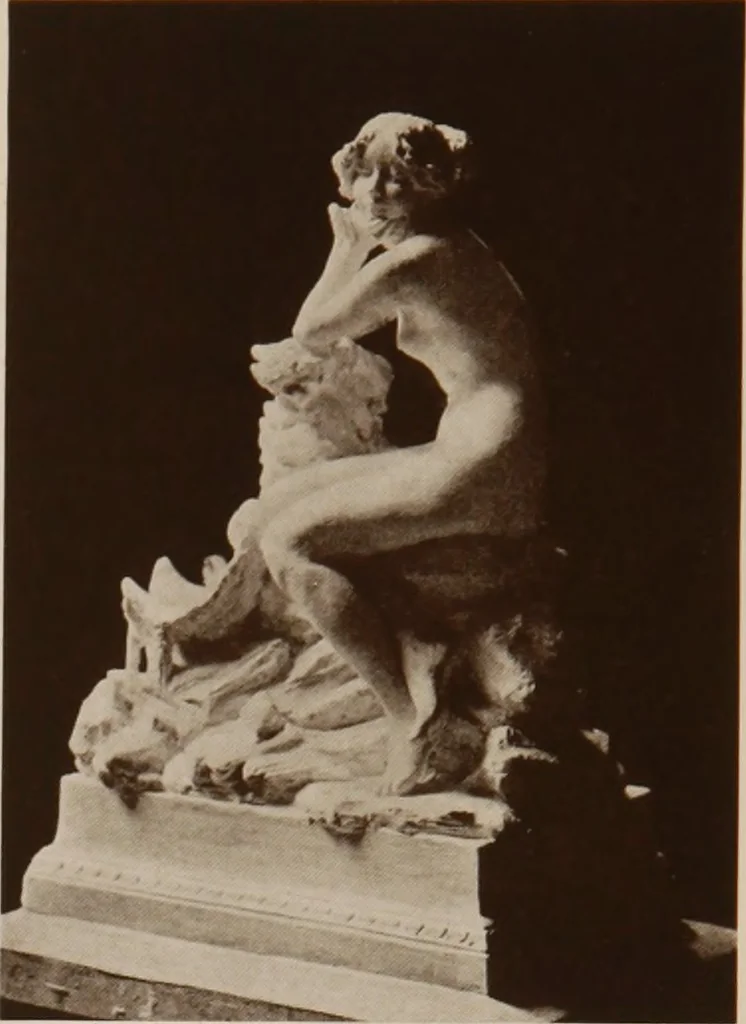An illustration from The work of Emil Fuchs [electronic resource] : illustrating some of his representative paintings, sculpture, medals and studies. Issued on the occasion of an exhibition of his works under the auspices of Messrs. Cartier, February 7th to March 5th,1921. New York city, 1921, leaf 35