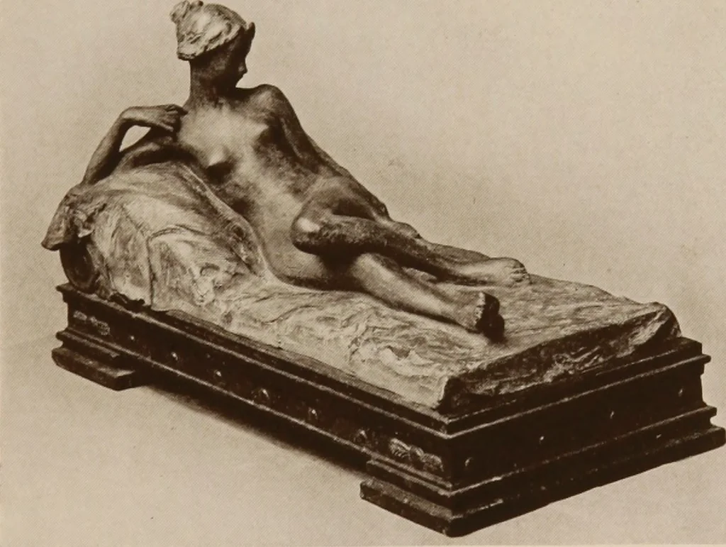An illustration from The work of Emil Fuchs [electronic resource] : illustrating some of his representative paintings, sculpture, medals and studies. Issued on the occasion of an exhibition of his works under the auspices of Messrs. Cartier, February 7th to March 5th,1921. New York city, 1921, leaf 36