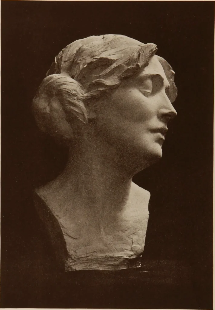 An illustration from The work of Emil Fuchs [electronic resource] : illustrating some of his representative paintings, sculpture, medals and studies. Issued on the occasion of an exhibition of his works under the auspices of Messrs. Cartier, February 7th to March 5th,1921. New York city, 1921, leaf 37