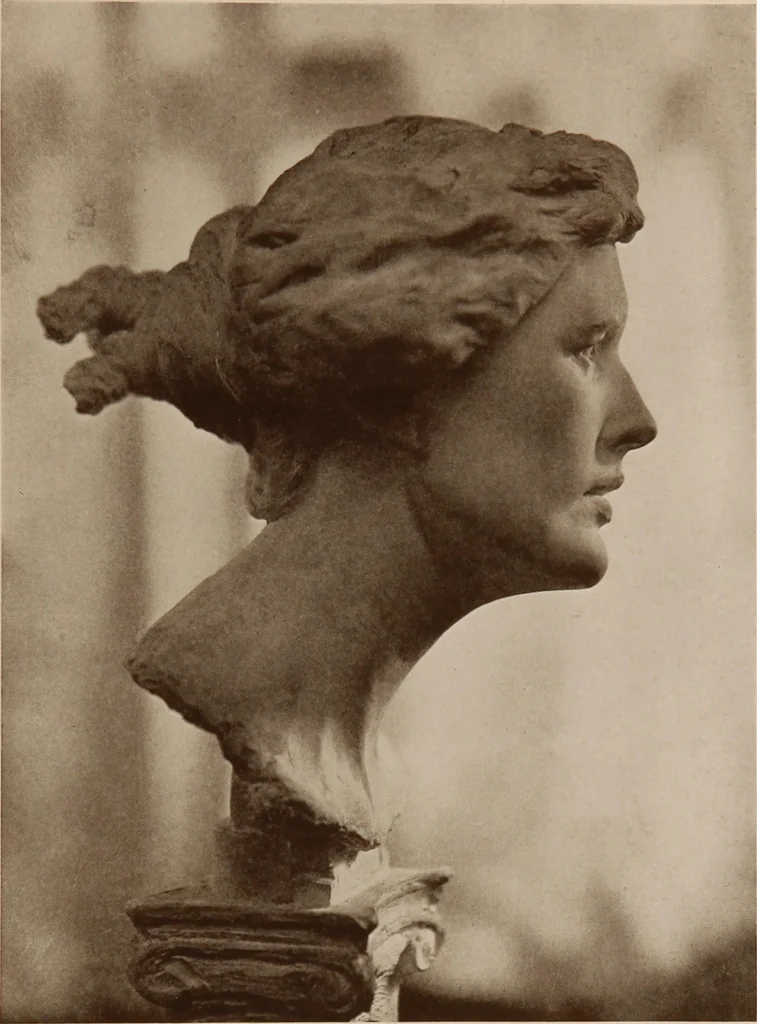 An illustration from The work of Emil Fuchs [electronic resource] : illustrating some of his representative paintings, sculpture, medals and studies. Issued on the occasion of an exhibition of his works under the auspices of Messrs. Cartier, February 7th to March 5th,1921. New York city, 1921, leaf 38