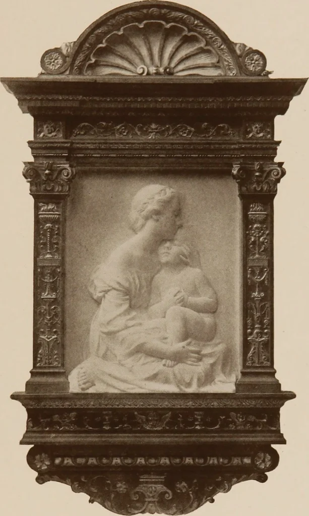 An illustration from The work of Emil Fuchs [electronic resource] : illustrating some of his representative paintings, sculpture, medals and studies. Issued on the occasion of an exhibition of his works under the auspices of Messrs. Cartier, February 7th to March 5th,1921. New York city, 1921, leaf 4