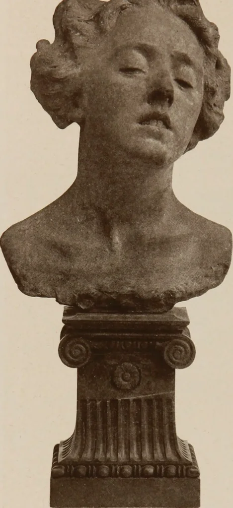 An illustration from The work of Emil Fuchs [electronic resource] : illustrating some of his representative paintings, sculpture, medals and studies. Issued on the occasion of an exhibition of his works under the auspices of Messrs. Cartier, February 7th to March 5th,1921. New York city, 1921, leaf 47