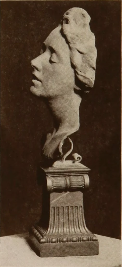 An illustration from The work of Emil Fuchs [electronic resource] : illustrating some of his representative paintings, sculpture, medals and studies. Issued on the occasion of an exhibition of his works under the auspices of Messrs. Cartier, February 7th to March 5th,1921. New York city, 1921, leaf 47