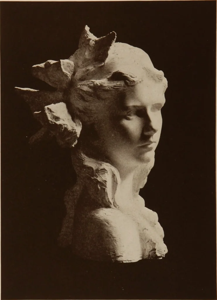 An illustration from The work of Emil Fuchs [electronic resource] : illustrating some of his representative paintings, sculpture, medals and studies. Issued on the occasion of an exhibition of his works under the auspices of Messrs. Cartier, February 7th to March 5th,1921. New York city, 1921, leaf 49