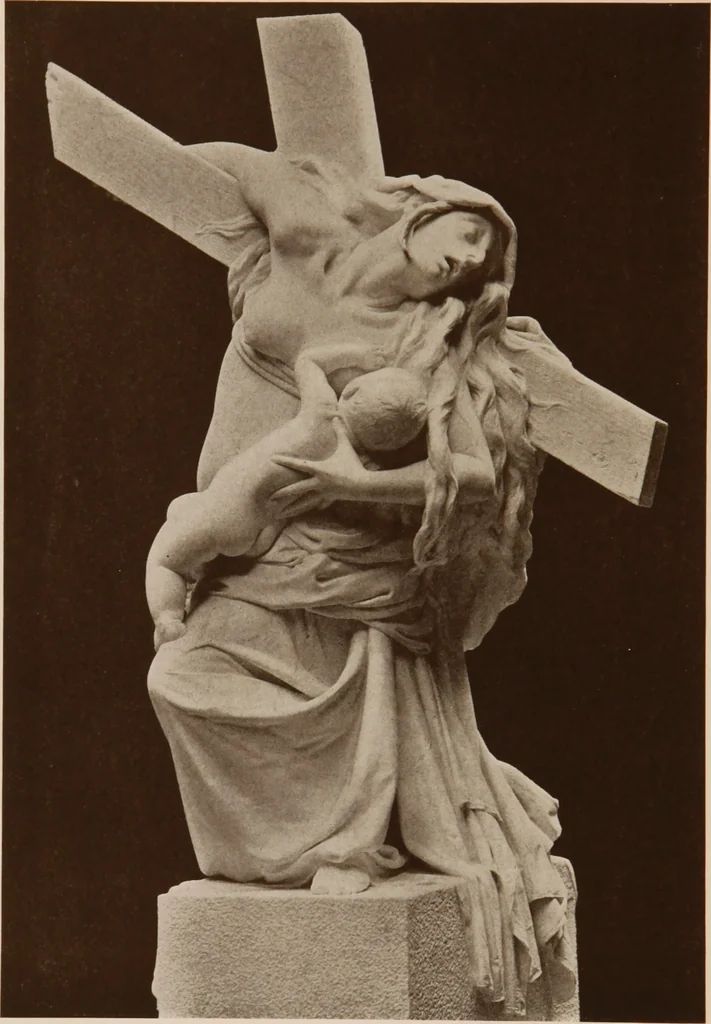 An illustration from The work of Emil Fuchs [electronic resource] : illustrating some of his representative paintings, sculpture, medals and studies. Issued on the occasion of an exhibition of his works under the auspices of Messrs. Cartier, February 7th to March 5th,1921. New York city, 1921, leaf 5
