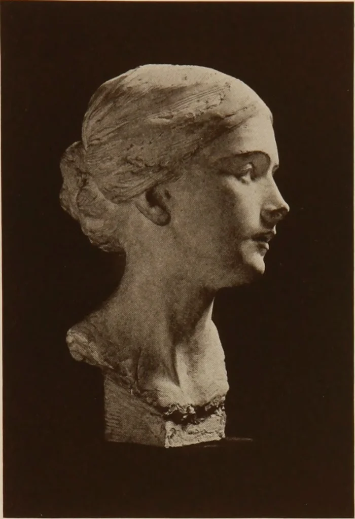 An illustration from The work of Emil Fuchs [electronic resource] : illustrating some of his representative paintings, sculpture, medals and studies. Issued on the occasion of an exhibition of his works under the auspices of Messrs. Cartier, February 7th to March 5th,1921. New York city, 1921, leaf 54