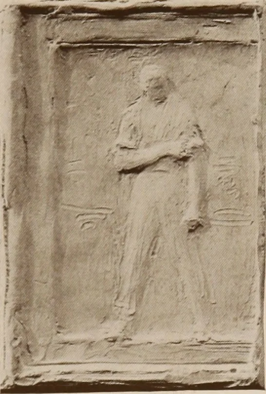 An illustration from The work of Emil Fuchs [electronic resource] : illustrating some of his representative paintings, sculpture, medals and studies. Issued on the occasion of an exhibition of his works under the auspices of Messrs. Cartier, February 7th to March 5th,1921. New York city, 1921, leaf 56