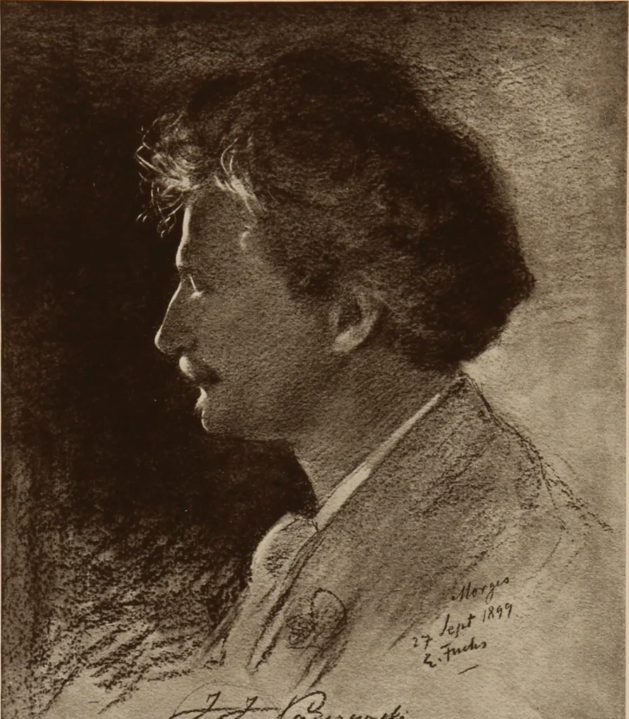 An illustration from The work of Emil Fuchs [electronic resource] : illustrating some of his representative paintings, sculpture, medals and studies. Issued on the occasion of an exhibition of his works under the auspices of Messrs. Cartier, February 7th to March 5th,1921. New York city, 1921, leaf 77