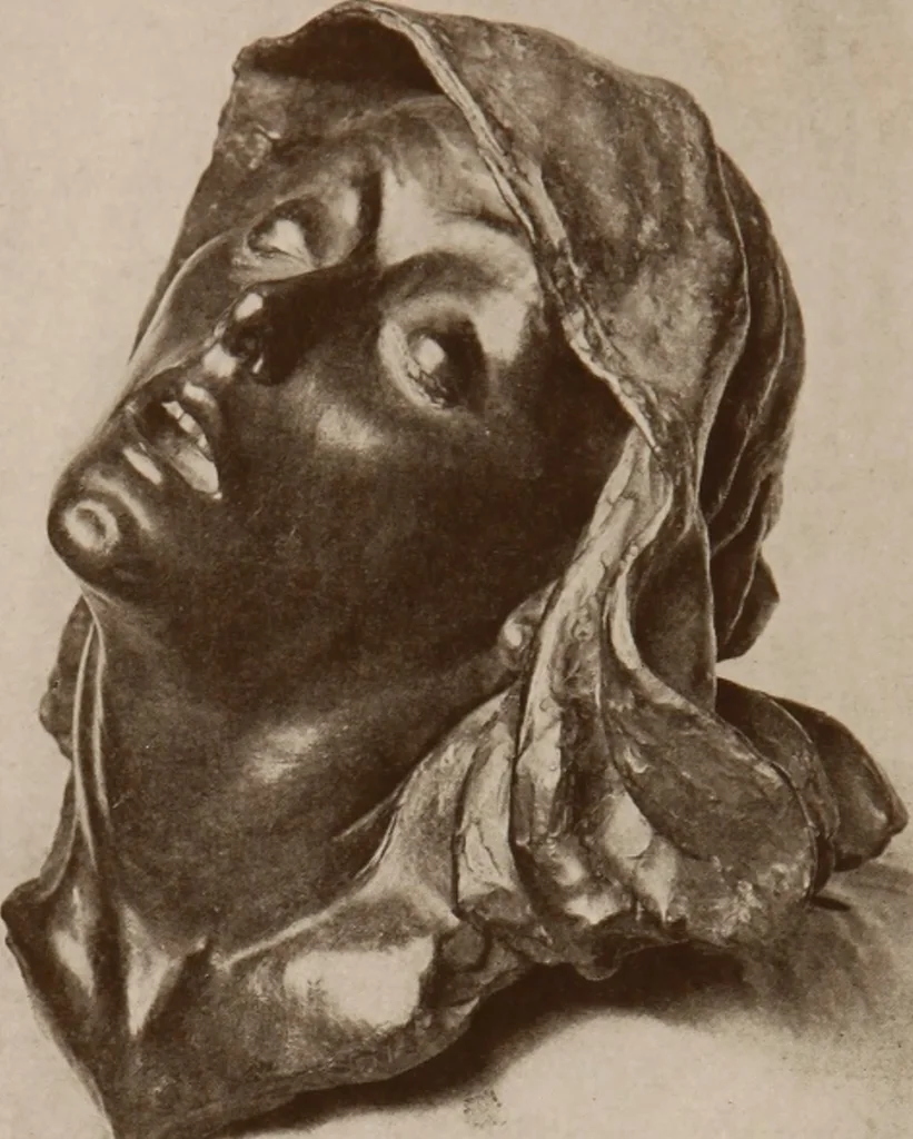 An illustration from The work of Emil Fuchs [electronic resource] : illustrating some of his representative paintings, sculpture, medals and studies. Issued on the occasion of an exhibition of his works under the auspices of Messrs. Cartier, February 7th to March 5th,1921. New York city, 1921, leaf 9