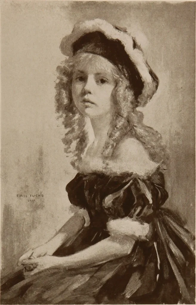 An illustration from The work of Emil Fuchs [electronic resource] : illustrating some of his representative paintings, sculpture, medals and studies. Issued on the occasion of an exhibition of his works under the auspices of Messrs. Cartier, February 7th to March 5th,1921. New York city, 1921, leaf 92