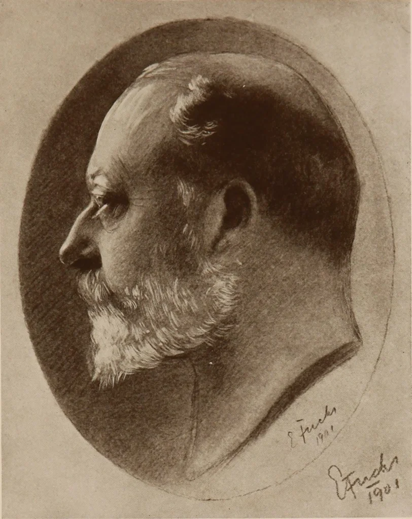 An illustration from The work of Emil Fuchs [electronic resource] : illustrating some of his representative paintings, sculpture, medals and studies. Issued on the occasion of an exhibition of his works under the auspices of Messrs. Cartier, February 7th to March 5th,1921. New York city, 1921, leaf 98