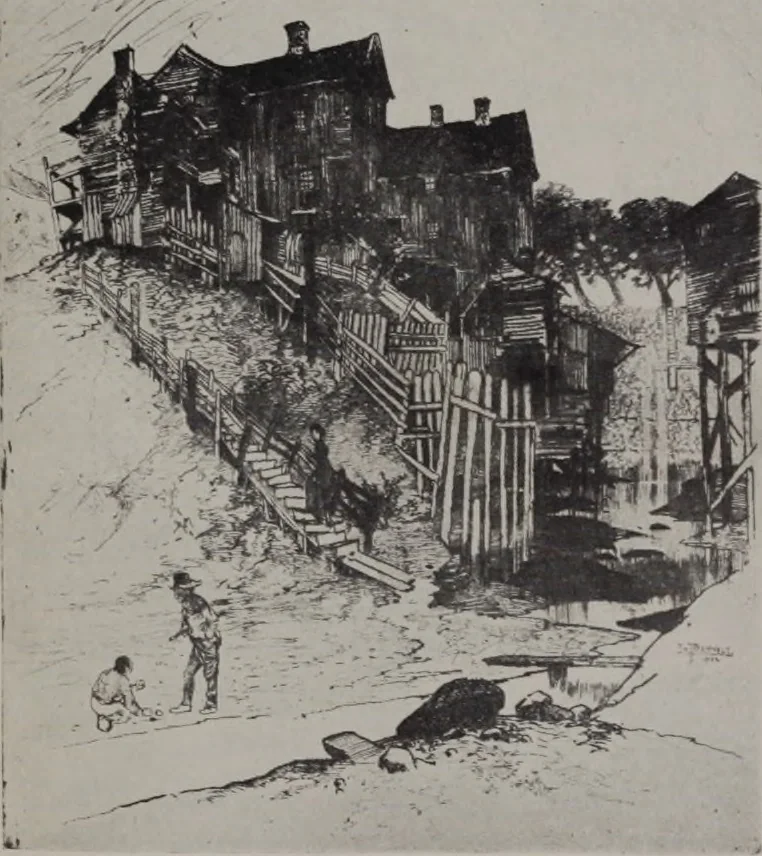 An illustration from Joseph Pennell [electronic resource] : etcher, illustrator, author, 1907, leaf 12