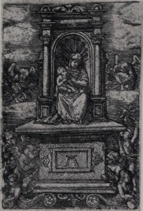 An illustration from Illustrated catalogue of a miscellaneous selection of rare engravings, etchings and original drawings of many schools and periods [electronic resource] : from the portfolios of R. Ederheimer Print-Cabinet, 1915, leaf 16