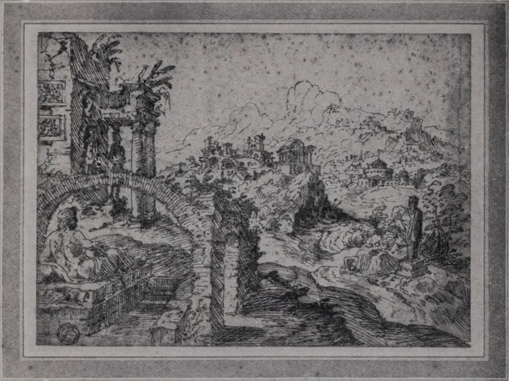 An illustration from Illustrated catalogue of a miscellaneous selection of rare engravings, etchings and original drawings of many schools and periods [electronic resource] : from the portfolios of R. Ederheimer Print-Cabinet, 1915, leaf 31