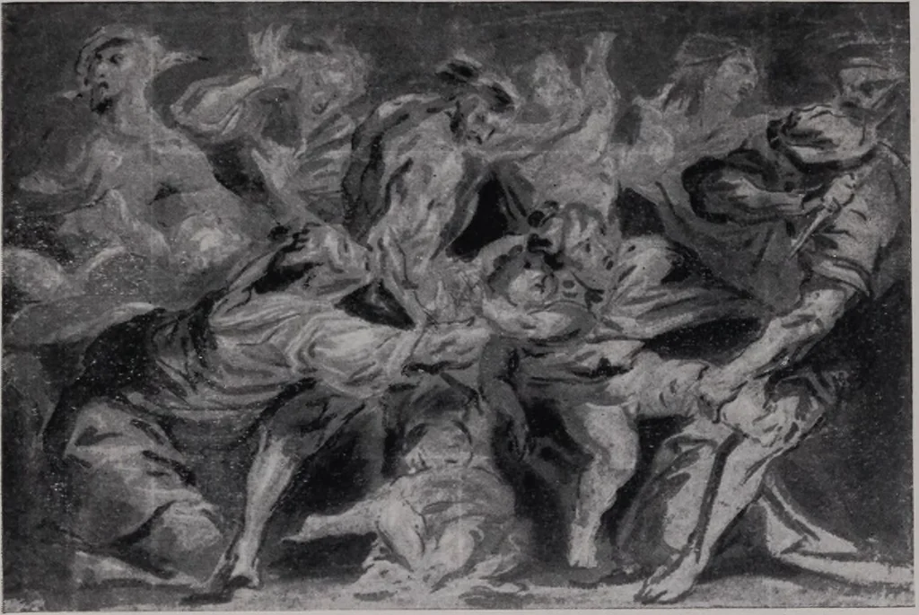 An illustration from Illustrated catalogue of a miscellaneous selection of rare engravings, etchings and original drawings of many schools and periods [electronic resource] : from the portfolios of R. Ederheimer Print-Cabinet, 1915, leaf 43