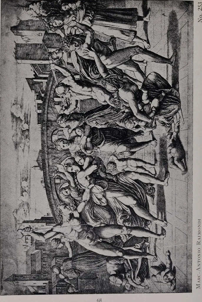 An illustration from Illustrated catalogue of a miscellaneous selection of rare engravings, etchings and original drawings of many schools and periods [electronic resource] : from the portfolios of R. Ederheimer Print-Cabinet, 1915, leaf 75