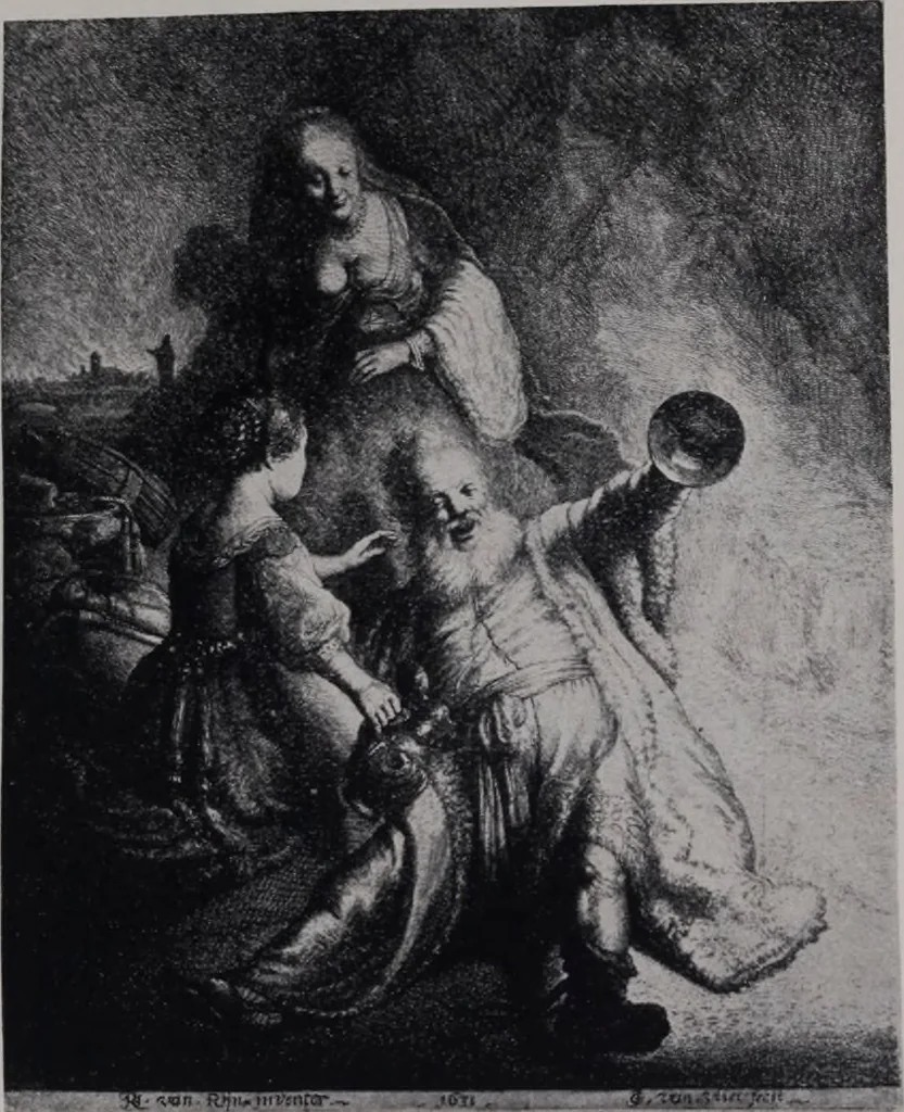An illustration from Illustrated catalogue of a miscellaneous selection of rare engravings, etchings and original drawings of many schools and periods [electronic resource] : from the portfolios of R. Ederheimer Print-Cabinet, 1915, leaf 96